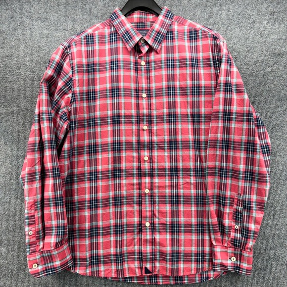 UNTUCKit Other - UNTUCKit Mens X‎ Large Plaid Long Sleeve Button Down Shirt Red Blue Cotton